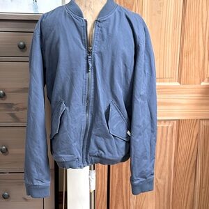 RVCA MENS BOMBER JACKET SMALL NWT MED BLUE